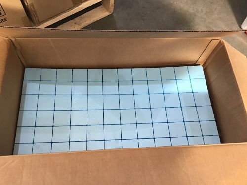 BOX OF BLUE FOAM BLOCKS