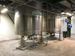 QTY 2 x Stainless Steel Holding Tanks, 12,700 Litre