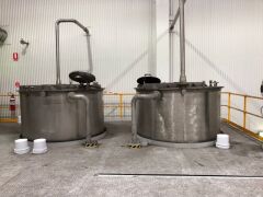 QTY 2 x Stainless Steel Holding Tanks, 12,700 Litre - 2