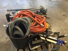 BULK PALLET OF MIXED STEAM VACUUM AND PRESSURE CLEANING PARTS including various head attachments and tubing - 3
