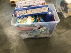 MIXED KIDS BUNDLE, EARLY LEARNING POSTERS, 5l KIDS BLUE PAINT, LEARNING KINDY BOOKS ECT, PLEASE REFER TO IMAGES OF ITEMS - 3