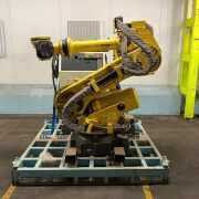 Fanuc Robot Model: R2000iA-210F (B cabinet) Reach: 2.65mtrs Payload: 210kg Controller: RJ3iB Teach Pendant Included Axis: 6 Floor Mounted YOM: 2004 - 3