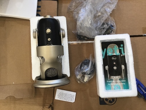 2 x YETI PRO BLUE MICROPHONES, PLEASE REFER TO IMAGES OF ITEM