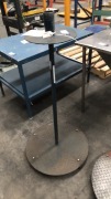 2 label roll holders on mobile bases, Steel fabricated - 3