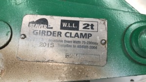 Girder clamp, Beaver 2 tonne, Year 2015 - 2