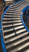 90 degree curve roller conveyor section
2200 long 
Support rail to outer curve - 4