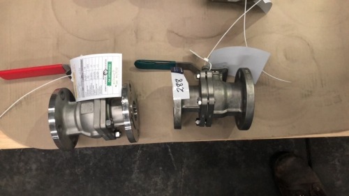 2 x Stainless steel ball valves 2-150 CF8M