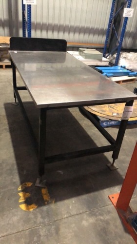 Steel frame stainless steel top Work bench
1800x950x900H