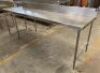 Preparation Bench, stainless steel, 150mm splashback