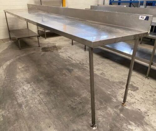 Preparation Bench, stainless steel, 150mm splashback