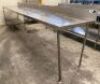 Preparation Bench, stainless steel, 150mm splashback