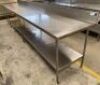 Preparation Bench, stainless steel, 150mm splashback