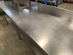 Preparation Bench, stainless steel, 150mm splashback, under storage - 3