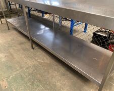 Preparation Bench, stainless steel, 150mm splashback, under storage - 4