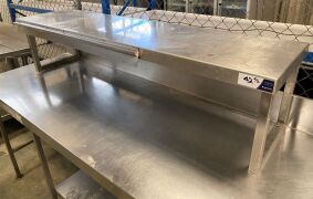 Preparation Bench, stainless steel, 150mm splashback, under storage - 5
