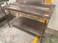 Stainless steel bench and wall mount shelving - 2