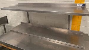 Stainless steel bench and wall mount shelving - 3