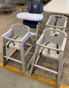 Quantity of 4 assorted High Chairs