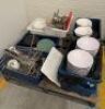 Assorted crockery, utensils, plastic crates and sundry items - 2
