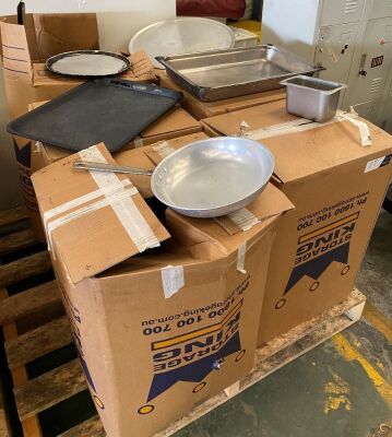 Large quantity of assorted commercial cookware