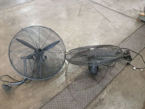 ×2 Wall Mounted Industrial Fans | Refer to images