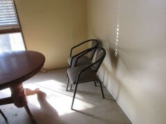 Group lot comprising; 1 x Staff lockers, metal; Keyed 1 x Filing cabinet; 2 drawer 1 x Dimplex Air conditioner, Table & Chairs - 4
