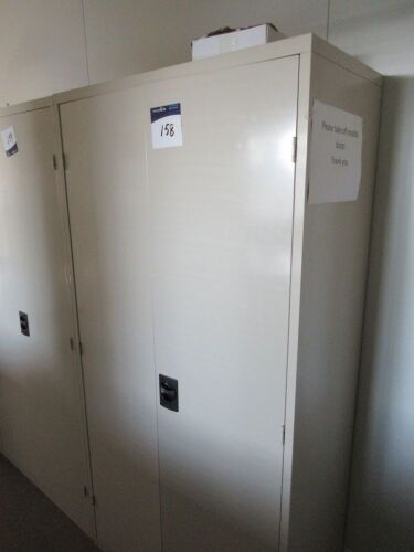 2 Door Metal Stationary Cabinet and contents, 900 x 470 x 1840mm H
