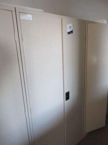 2 Door Metal Stationary Cabinet and contents, 900 x 470 x 1840mm H
