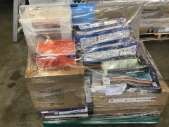 BULK PALLET, KIDS LEARNING POSTER PACKS, CHAIRS, A4 and A3 PAPER, BINS, WHITEBOARDS ECT, PLEASE REFER TO IMAGES OF ITEMS - 2