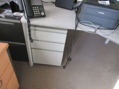 Quantity of 2 Grey Office Desks, L shaped, various sizes - 4