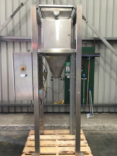 Suscon Maxi Intel 15K Hopper Bag/Filler with controls
Conpac Aus
Type: NWV010 5500GR
2400 H x 100 x 1200mm on stand with control panel NF0697
