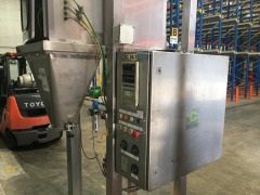 Suscon Maxi Intel 15K Hopper Bag/Filler with controls
Conpac Aus
Type: NWV010 5500GR
2400 H x 100 x 1200mm on stand with control panel NF0697 - 2
