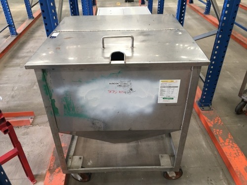 Stainless Steel Mobile Bin Cone Base, 870 x 870 x 1150mm H