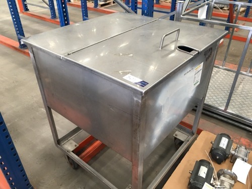Stainless Steel Mobile Bin Cone Base, 870 x 870 x 1150mm H