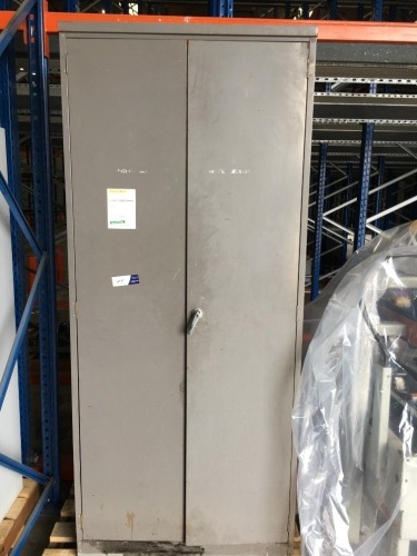 Grey Steel 2 Door Cabinet, 920 W x 460 x 2150mm H
