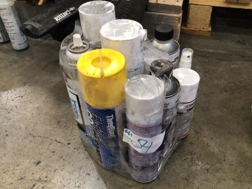 VARIOUS SPRAY CANS (CLEANING OR OIL)