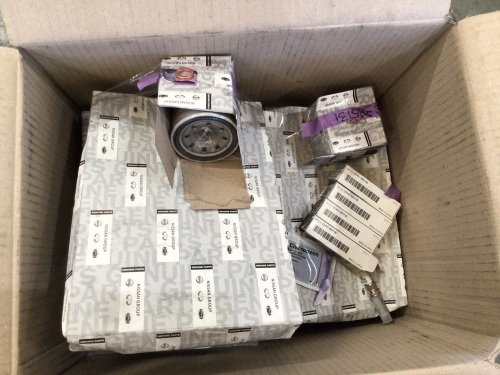Box of Genuine NISSAN Air Filter kits & Spark Plugs / Please refer to images 