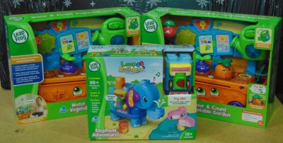 LeapFrog Kid's Toys Bundle - Includes Leapbuilders Elephant Adventures and Water & Count Vegetable Garden
