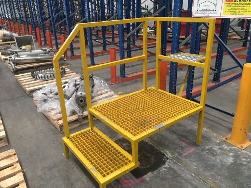 2 Step Platform, 1000 x 820 x 500mmOverall: 1600 x 840 x 1400mm H, with Hand Rail