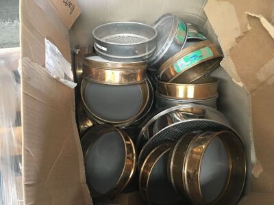 Carton containing various quantity of Sieves, approx 15