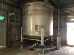 Stainless Steel Formulation vessel , 14,000 Litre, on load scales and top mount agitator - 4
