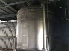 Stainless Steel Formulation vessel , 14,000 Litre, on load scales and top mount agitator - 6