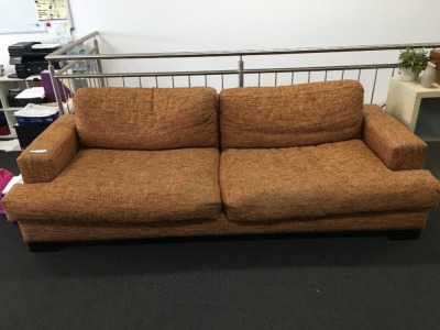 3 Seater Fabric Couch, 2400 x 950 x 800mm H
