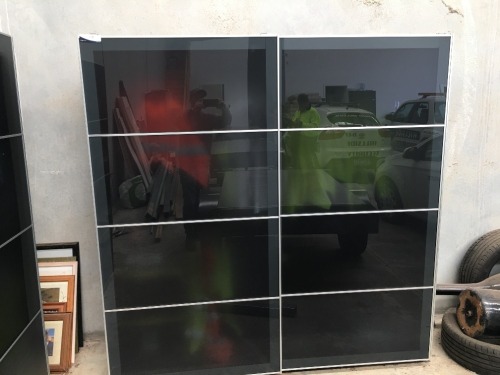 2 x 2 Door Sliding Cabinet with Glass Fronts, 2000 x 680 x 2020mm H