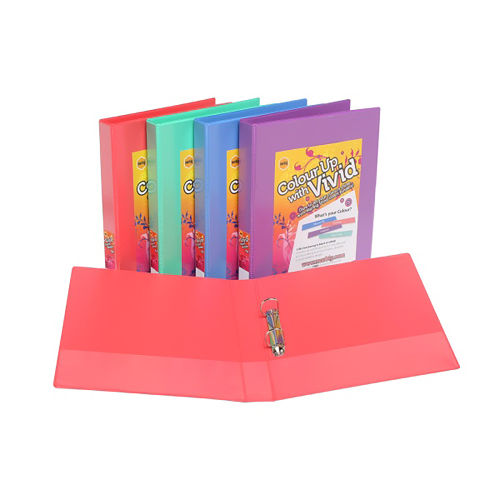 Pallet of Stationery - 108 cartons of MARBIG CLEARVIEW INSERT BINDER A4 25MM 2D VIVID PINK - Units per Carton: 6
