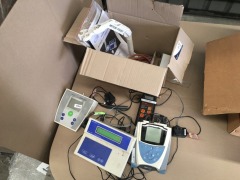 Various Laboratory Equipment comprising Lab Chem Temperature Meter, Orion Star plus Meter, Mettler Toledo Seven Easy PH Meter, Hanna Connectivity Meter