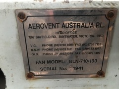 Aerovent Australia Extraction Fan, Model: DLN710-100, 3 Phase, Motor size: 40HP, 130KW (270Kg) - 4