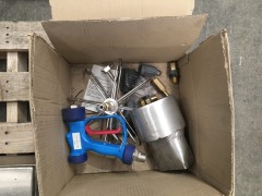 Pallet containing 2 x Stainless Steel Electrical Boxes & Carton of Pressure Hose Parts - 2
