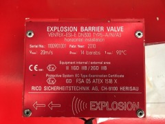 Explosion Barrier Valve, Model: DN300, Year" 2010 - 3