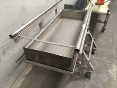 Stainless Steel Drying Tray, size: 1200 L x 500 W x 200mm H on wheels - 3